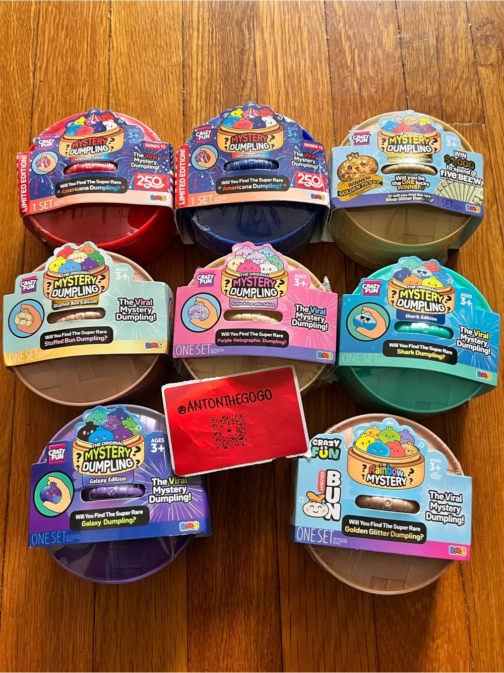 Viral Squishy bun mystery dumpling series 13 Americana blind box red only 1